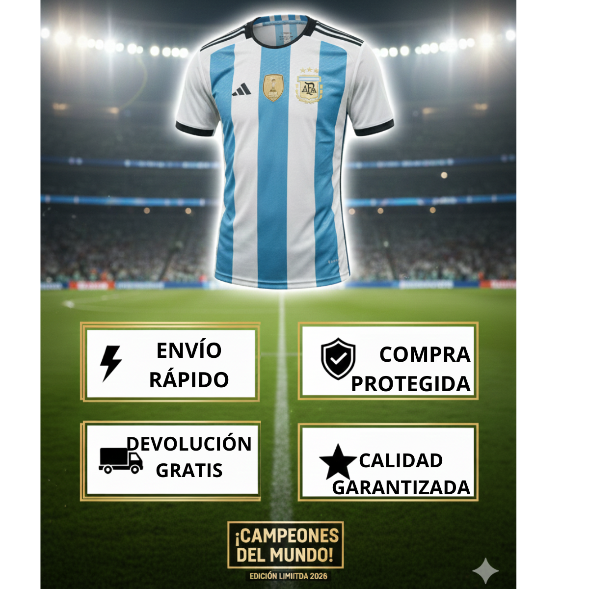 CAMISETA DE ARGENTINA MODELO 2026 SELECCION ARGENTINA